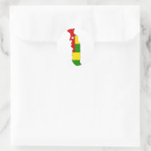 Togo vlag kaart ronde sticker (Tas)