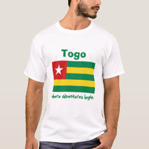 Togo Vlag + Kaart + Tekst T-Shirt