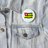 Togo Vlag Knop Ronde Button 5,7 Cm (In situ)