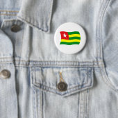 Togo Vlag Knop Ronde Button 5,7 Cm (In situ)