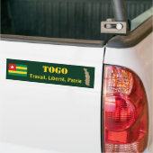 Togo Vlag + Landkaart Bumpersticker (Op Truck)
