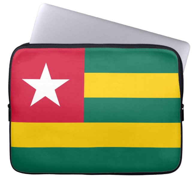 Togo vlag laptop sleeve (Voorkant)