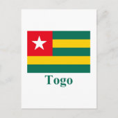 Togo vlag met naam briefkaart (Voorkant)