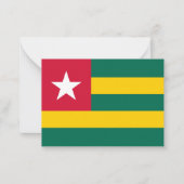 Togo vlag notitiekaartje (Voorkant)