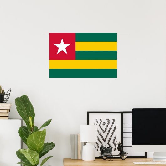 Togo-vlag Poster (Thuiskantoor)