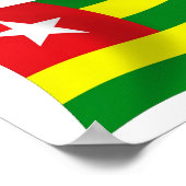 Togo Vlag Poster Print (Hoek)