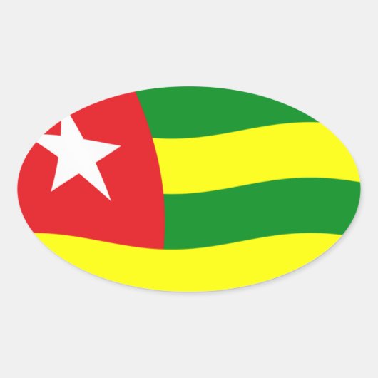 Togo Vlag Sticker (Voorkant)