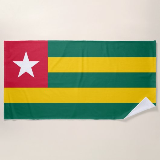 Togo vlag strandlaken (Voorkant)