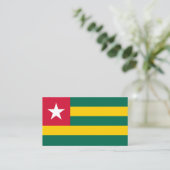Togo vlag visitekaartje (Staand voorkant)