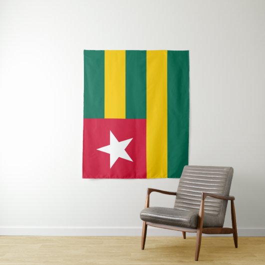 Togo vlag wandkleed (In situ)