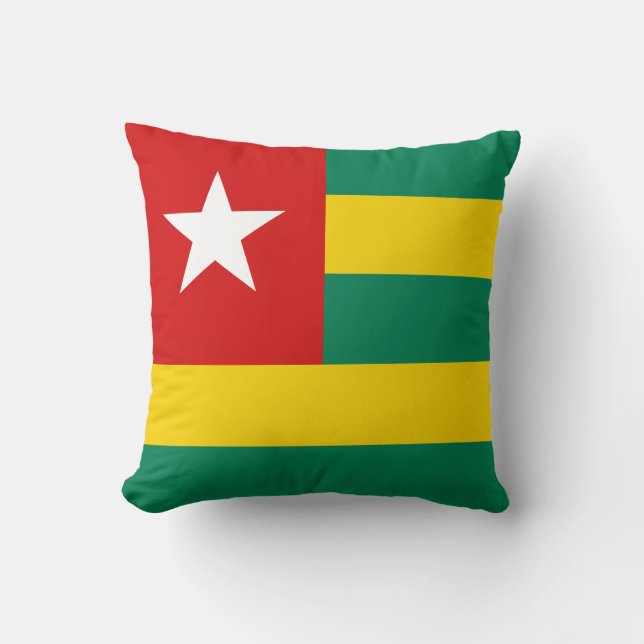 Togo Vlag x Vlag Kussen (Voorkant)
