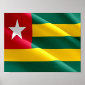 Togo - Wapperende vlag - Poster (Voorkant)