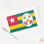 Togolese vlag & embleem, vlag van Togo Rechthoekige Sticker (Envelop)