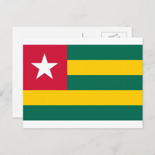 Togolese vlag, vlag van Togo Briefkaart