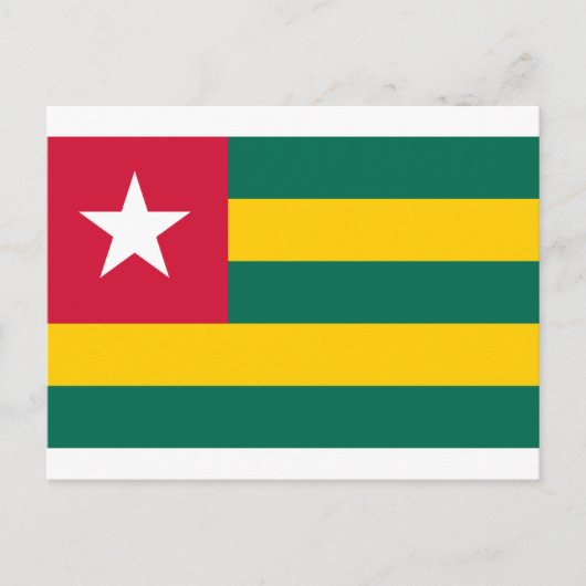 Togolese vlag, vlag van Togo Briefkaart (Voorkant)