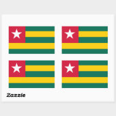 Togolese vlag, vlag van Togo Rechthoekige Sticker (Vel)