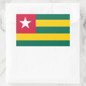 Togolese vlag, vlag van Togo Rechthoekige Sticker (Tas)