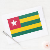 Togolese vlag, vlag van Togo Rechthoekige Sticker (Envelop)