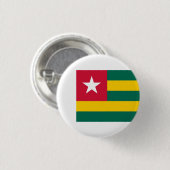 Togolese vlag, vlag van Togo Ronde Button 3,2 Cm (Voorkant /achterkant)
