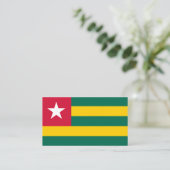 Togolese vlag, vlag van Togo Visitekaartje (Staand voorkant)