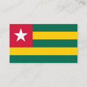 Togolese vlag, vlag van Togo Visitekaartje (Voorkant)
