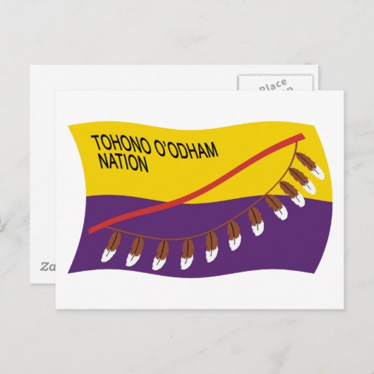 Tohono O'odham Nation Flag Briefkaart (Voorkant / Achterkant)