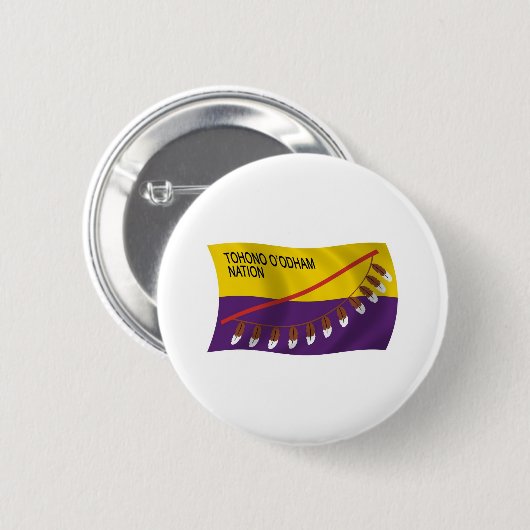 Tohono O'odham Nation Flag Button (Voorkant /achterkant)