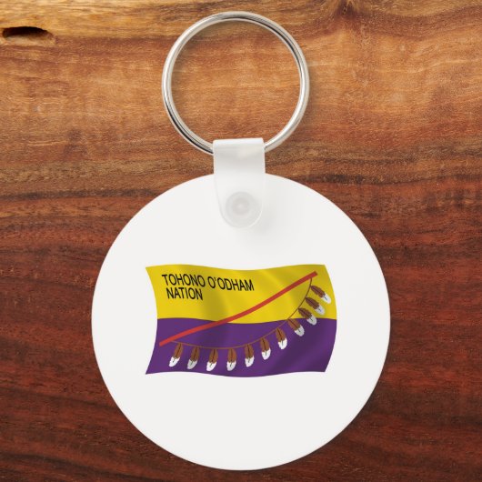 Tohono O'odham Nation Flag Sleutelhanger (Voorkant)