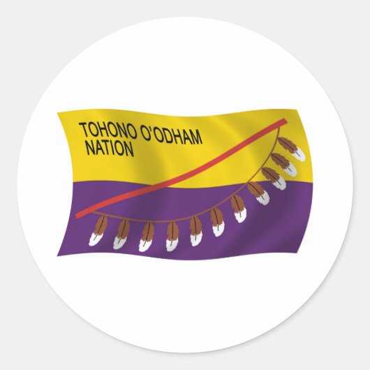 Tohono O'odham Nation Flag Sticker (Voorkant)