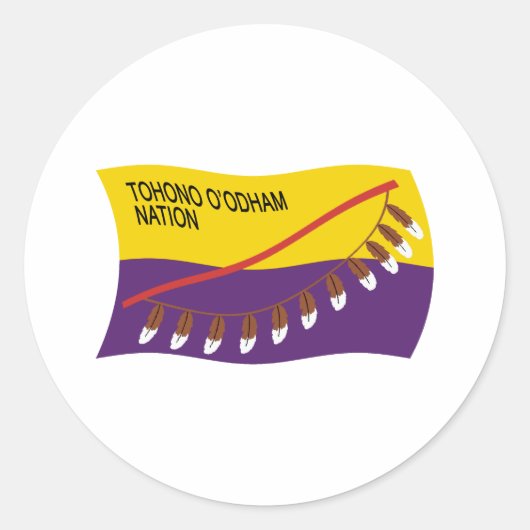 Tohono O'odham Nation Flag Sticker (Voorkant)