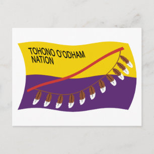 Tohono O'odham Nation Vlag Ansichtkaart Briefkaart