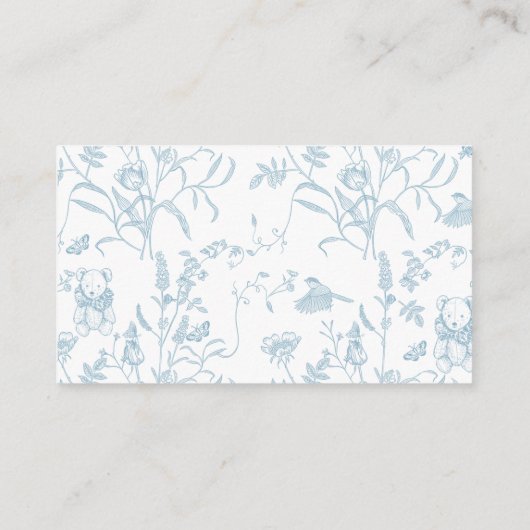 Toile Baby shower Custom Informatiekaartje (Achterkant)