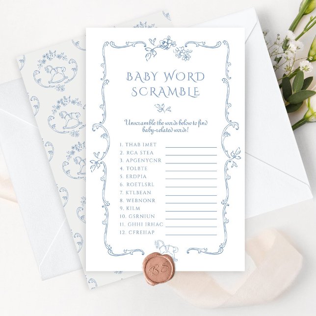 Toile Baby woord Scramble modern  lijst spel (Creator heeft geüpload)