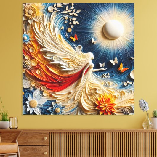 Toile Beau Time, goed humeur ☀️ Canvas Afdruk (Insitu (Woonkamer))