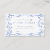 Toile Beer Baby shower Hoe groot is mama's buik Informatiekaartje (Voorkant)