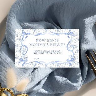 Toile Beer Baby shower Hoe groot is mama's buik Informatiekaartje