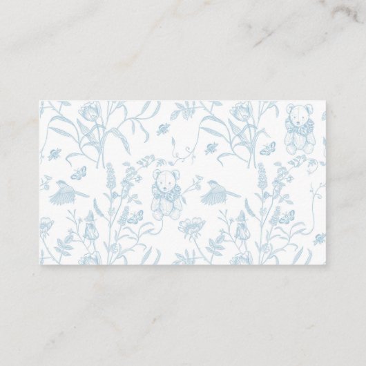 Toile Beer Baby shower Jongen Luier Raffle Kaart (Achterkant)