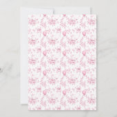 Toile Beer Roze Meisje Baby shower Kaart (Achterkant)