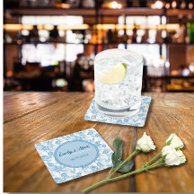 Toile bird and floral Custom Name Baby shower I Do