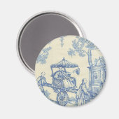 Toile - blauw en wit magneet (Voorkant / Achterkant)