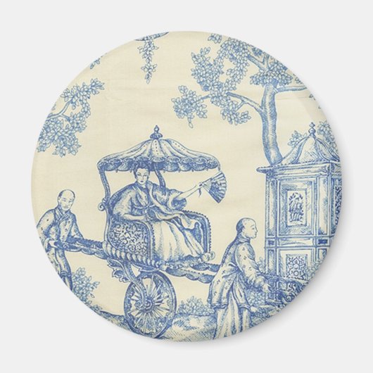 Toile - blauw en wit magneet (Voorkant)