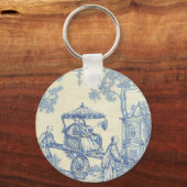 Toile - blauw en wit sleutelhanger (Voorkant)