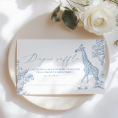 Toile Blauw grillige Safari Luier loterij ticket Informatiekaartje