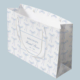 Toile Blauwe Strik Knoop Touw Blauwe Bruiloftsborr Groot Cadeauzakje
