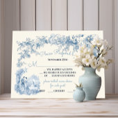 Toile Bloemenchateau Bruiloft RSVP Kaart