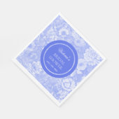 Toile Bloemrijke Elegante Bruiloft Servet (Hoek)