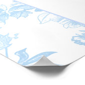 Toile Blue Bow De Baby Boy Douche Welkomstbord Poster (Hoek)