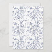 Toile Blue bruiloft Kaart (Achterkant)