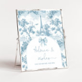 Toile blue Paris advies en wensen voor Passen getr Poster