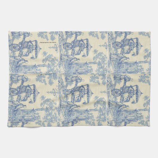 Toile - Blue Tea Towel Theedoek (Horizontaal)
